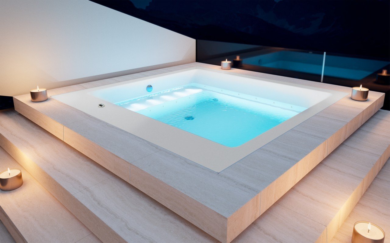 Lusso Lacus Wht Out Vasca Da Bagno Da Esterno Di Aquatica