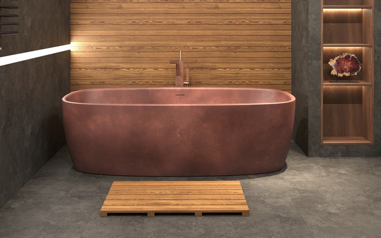 Coletta, la vasca da bagno freestanding di Aquatica in pietra AquateX™ – in Bronzo picture № 0