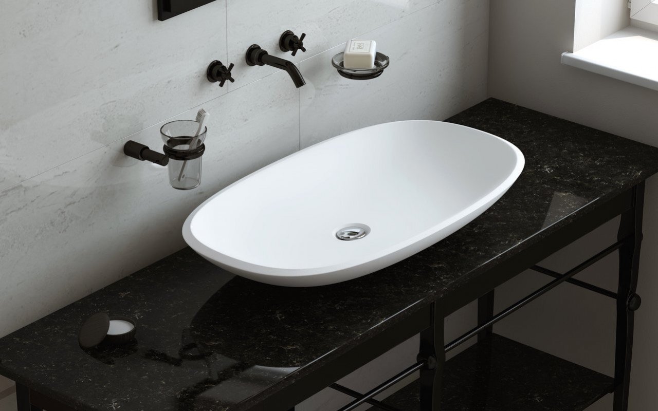 Lavabo Coletta-B-Wht in Solid Surface di Aquatica picture № 0