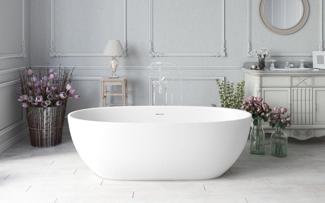 Corelia-Wht™, la vasca da bagno freestanding di Aquatica in pietra AquateX™ picture № 0
