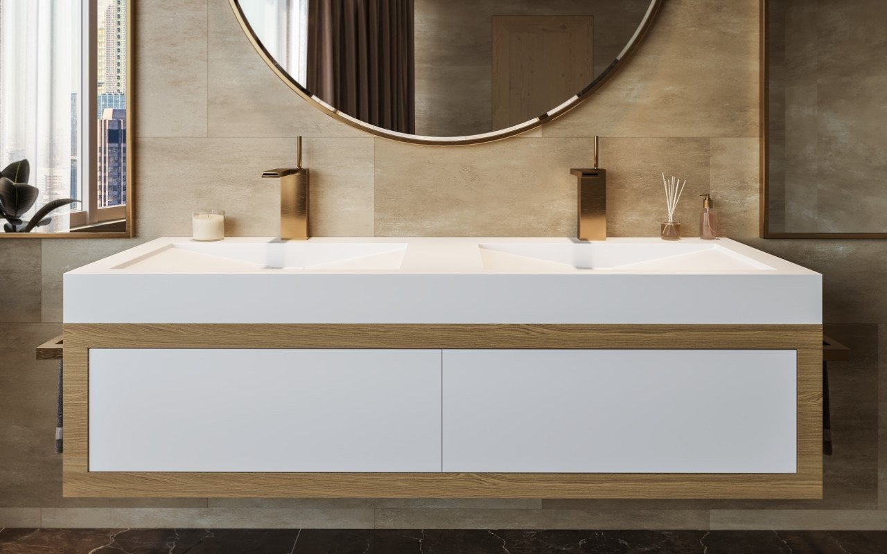 Millennium-150, il Lavabo Freestanding in Solid Surface di Aquatica picture № 0