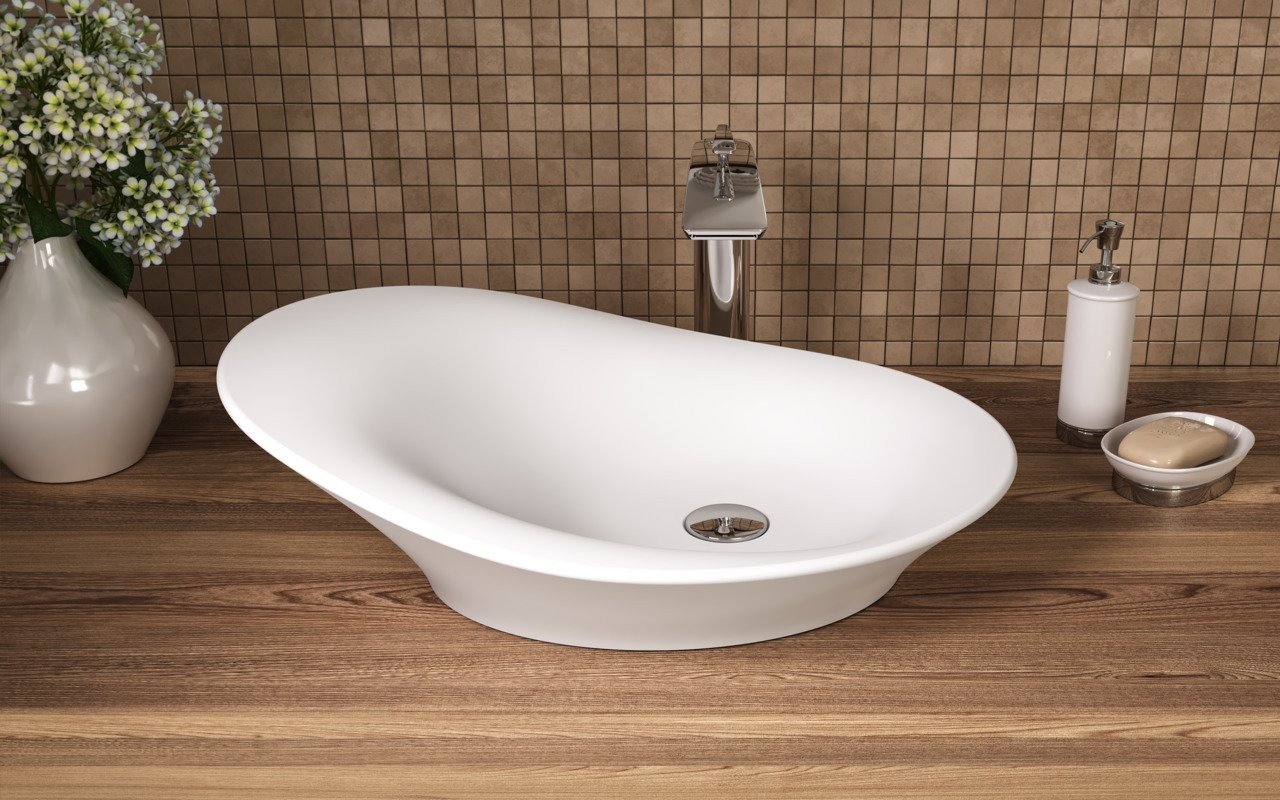 Lavabo Nanomorph-Wht in Solid Surface di Aquatica picture № 0