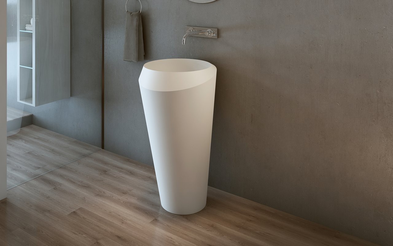 Solo, il lavabo Freestanding in Solid Surface di Aquatica picture № 0