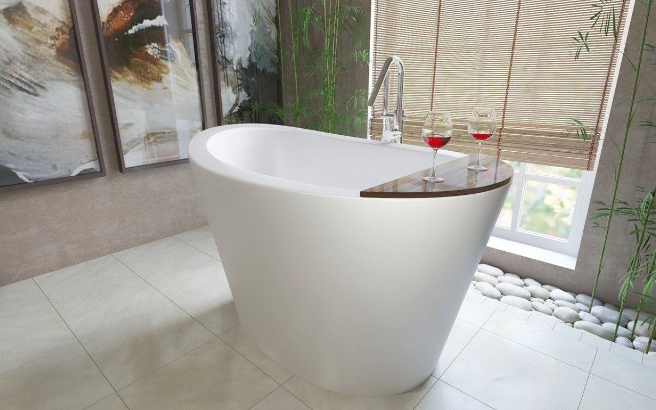La Vasca Autoportante True Ofuro in pietra AquateX™ di Aquatica picture № 0