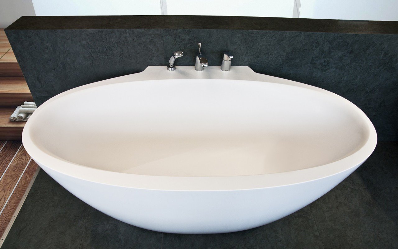 Sensuality Mini-W-Wht, la vasca da bagno freestanding di Aquatica in pietra AquateX™ picture № 0