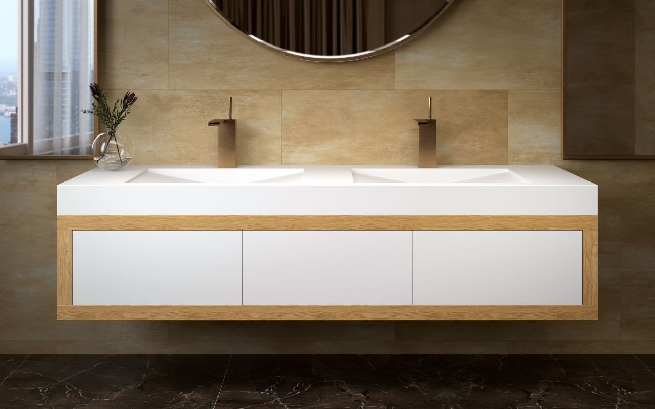 Millennium-180, il Lavabo Freestanding in Solid Surface di Aquatica picture № 0