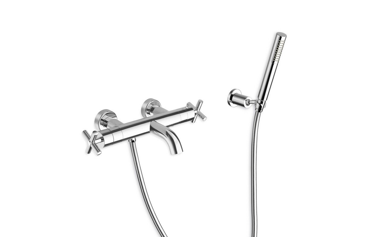 Aquatica Celine-157 Rubinetto termostatico montato a muro – Cromato picture № 0