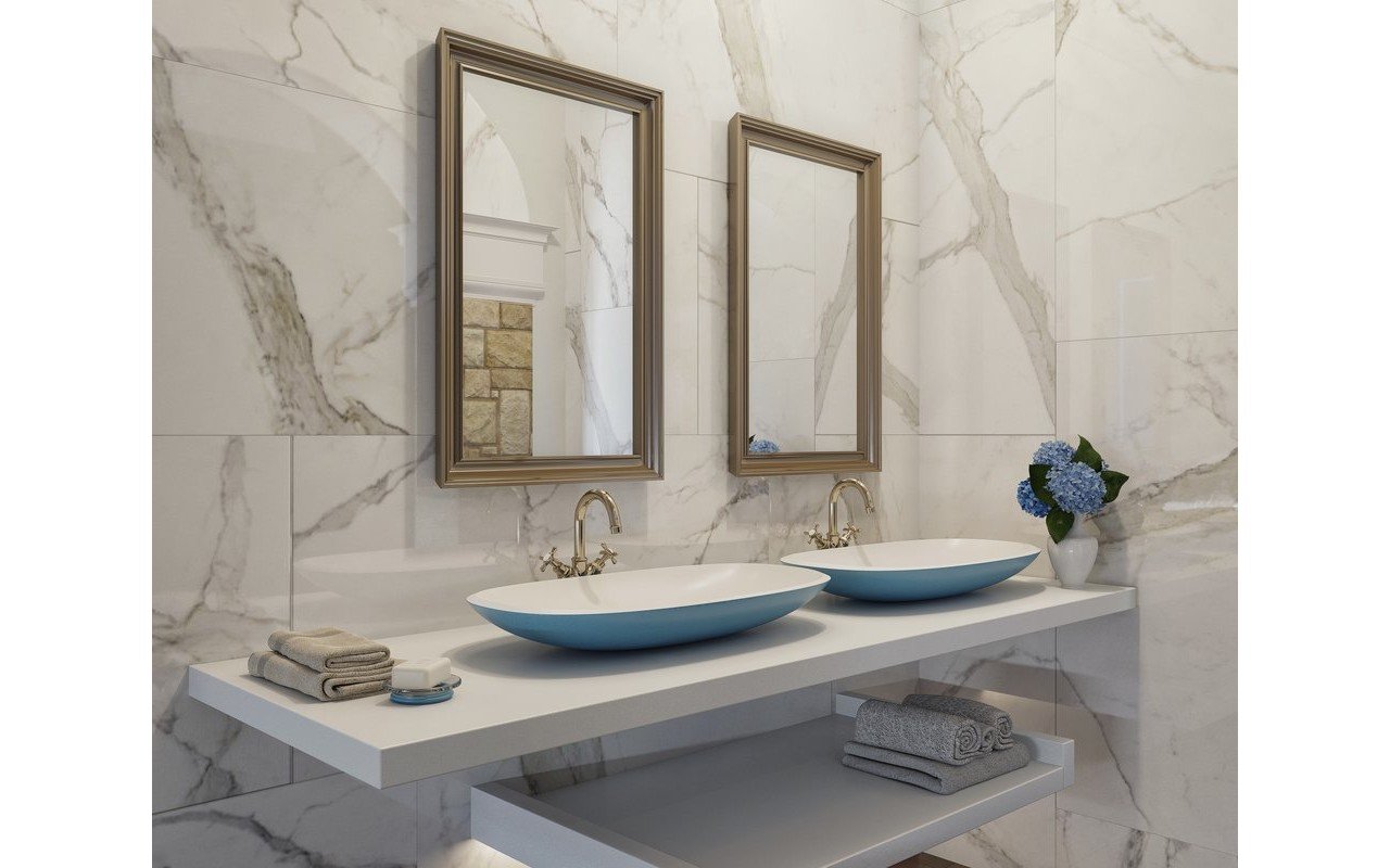 Lavabo Coletta-A in Solid Surface in Blu-Bianco di Aquatica picture № 0