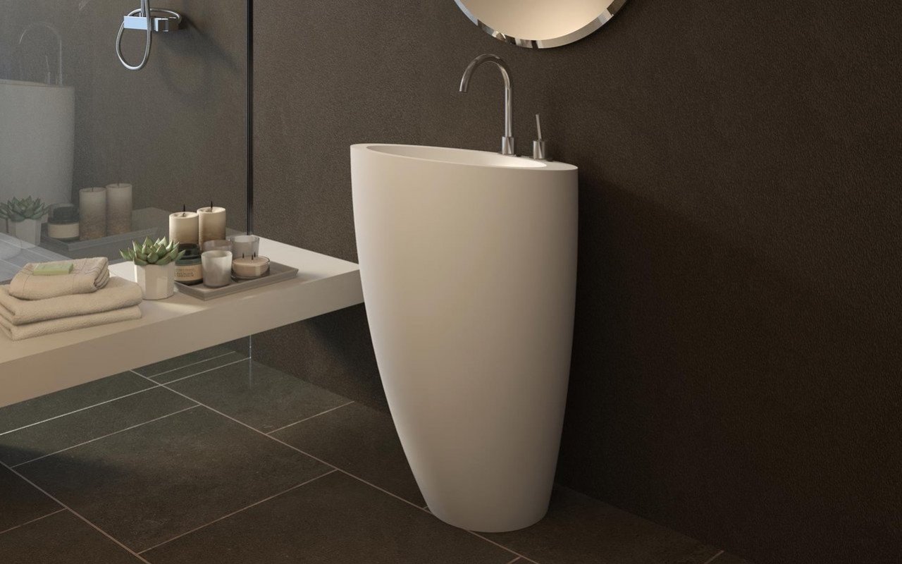 Dante, il Lavabo Freestanding in Solid Surface di Aquatica picture № 0