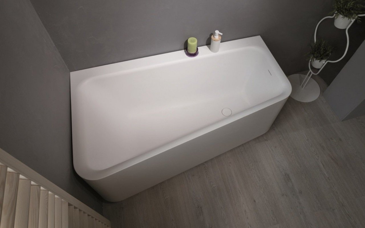 Jane-Wht, la vasca da bagno ad angolo di Aquatica in pietra AquateX™ picture № 0