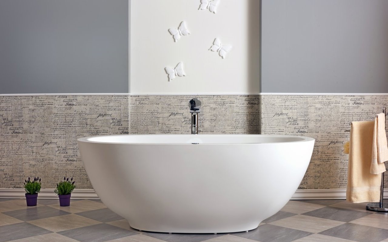 ᐈLusso 【Aquatica Karolina-Wht-2 Relax Vasca da Bagno con