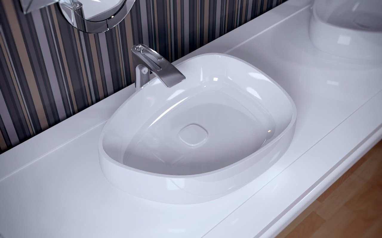 Metamorfosi Wht Shapeless Ceramic Bathroom Vessel Sink (2)