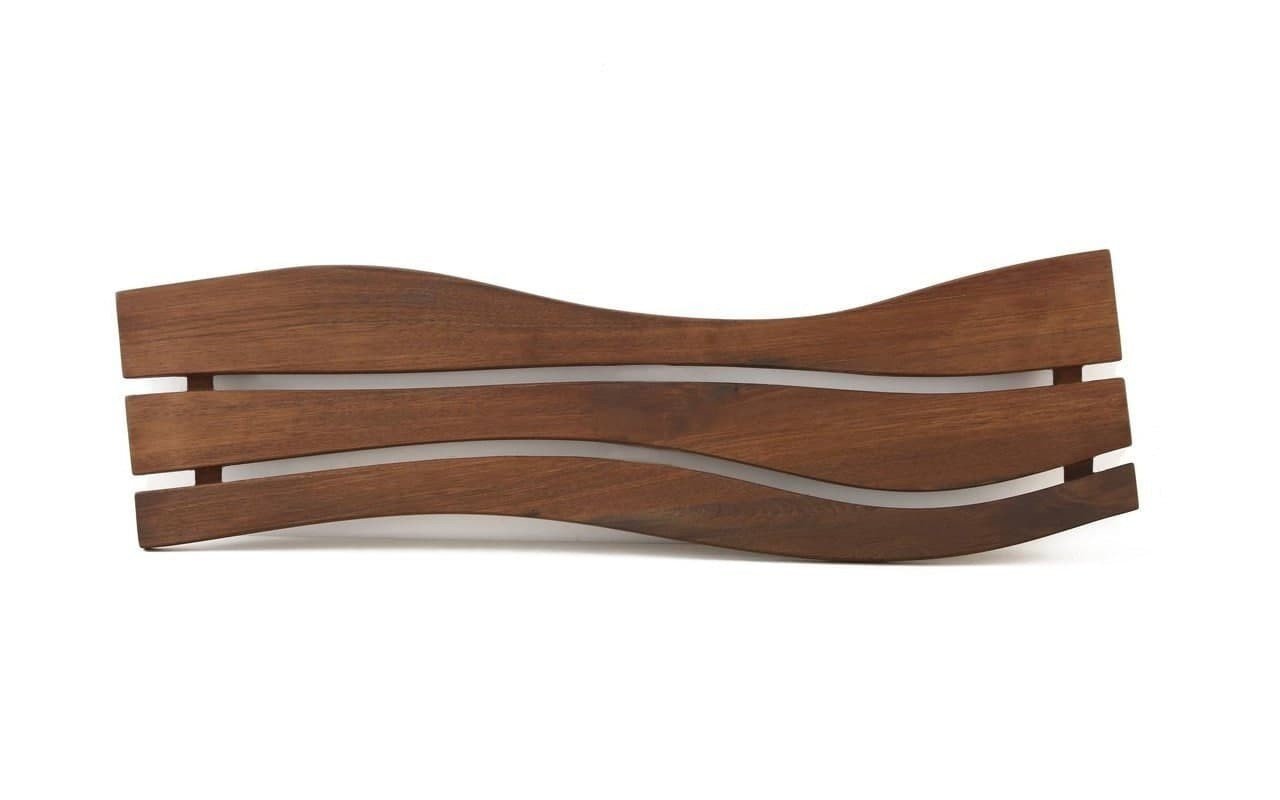 Onde di Aquatica – Mensola in legno Iroko impermeabile per vasca da bagno picture № 0