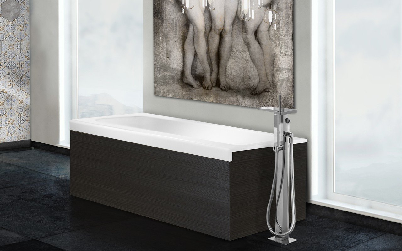 Pure 1D di Aquatica, la vasca da bagno freestanding in pietra con pannelli in legno di quercia picture № 0
