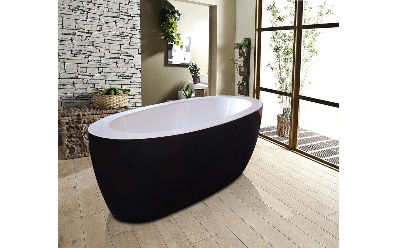 Purescape™ 174B-Black, la vasca da bagno freestanding di Aquatica in materiale acrilico – in nero picture № 0