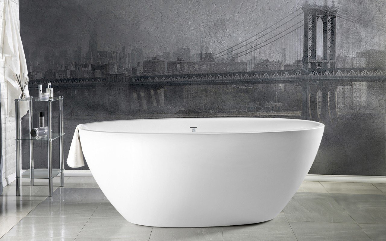 Sensuality Mini-F-Wht, la vasca da bagno freestanding Aquatica in pietra AquateX picture № 0
