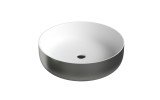 Aquatica Aurora Gunmetal Wht Round Stone Bathroom Vessel Sink01