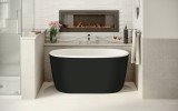 Lullaby Nano Black Wht Small Freestanding Solid Surface Bathtub by Aquatica (1 2) (web)