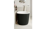 Lullaby Nano Black Wht Small Freestanding Solid Surface Bathtub by Aquatica (6 2) (web)