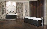 Pure 2d by aquatica back to wall stone bathtub with dark decorative wooden side panels 02 (web)