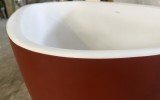 Coletta Oxide Red Wht Freestanding Solid Surface Bathtub factory photo (1) (web)