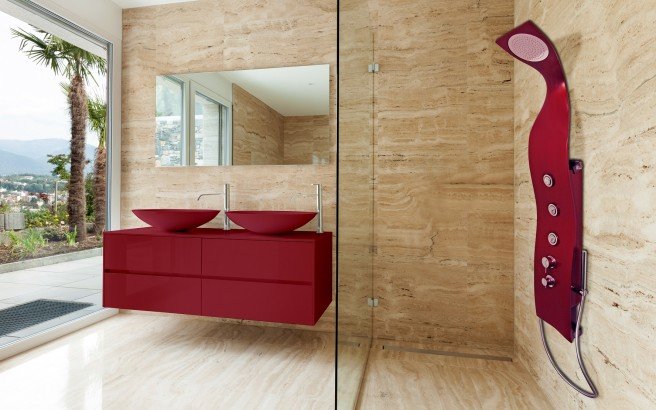 Colonna doccia di Aquatica Elise-Shower-Red